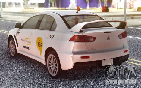 Mitsubishi Lancer Evolution X-Yandex-Taxi für GTA San Andreas