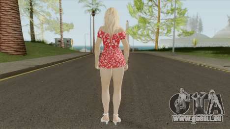 Rachel Casual Red Flower Dress pour GTA San Andreas