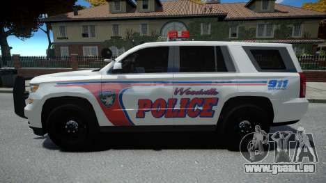 Chevrolet Tahoe Woodville Police 2015 pour GTA 4