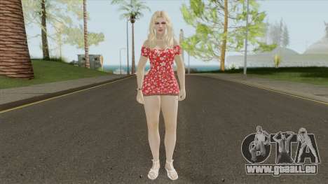 Rachel Casual Red Flower Dress für GTA San Andreas