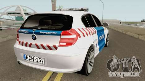 BMW 120i E87 Magyar Rendorseg pour GTA San Andreas