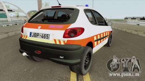 Peugeot 206 Mentoorvos pour GTA San Andreas