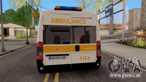 Fiat Ducato Ukraine Ambulance pour GTA San Andreas