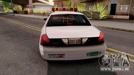 Ford Crown Victoria NOOSE Cruiser SA Style pour GTA San Andreas