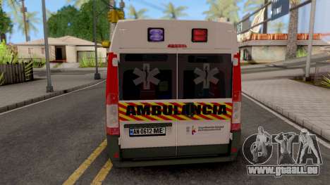 Fiat Ducato Ambulancia de Proteccion Civil pour GTA San Andreas