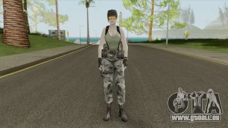 Jill Valentine Army Outfit From Resident Evil für GTA San Andreas