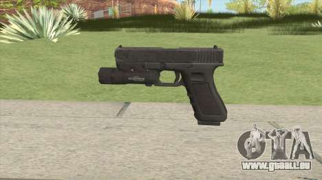 Glock 17 Black With Flashlight für GTA San Andreas