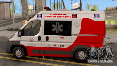 Fiat Ducato Ambulancia de Proteccion Civil pour GTA San Andreas