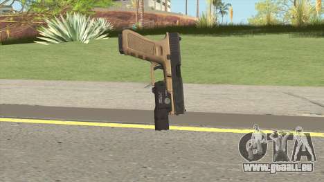 Glock 17 Tan With Flashlight pour GTA San Andreas