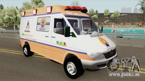 Mercedes-Benz Sprinter Ambulance (Defesa Civil) pour GTA San Andreas