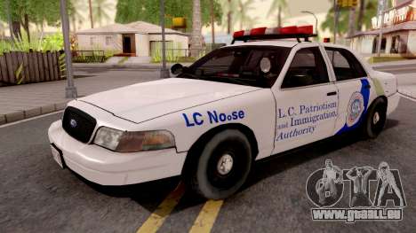 Ford Crown Victoria NOOSE Cruiser SA Style pour GTA San Andreas