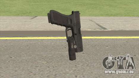 Glock 17 Black With Flashlight für GTA San Andreas