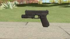 Glock 17 Black With Flashlight pour GTA San Andreas