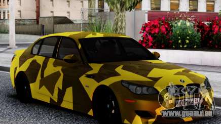 BMW M5 E60 Yellow Camo pour GTA San Andreas