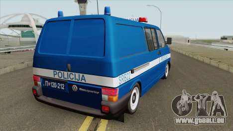 Volkswagen Transporter Mk4 Policija V2 1999 pour GTA San Andreas