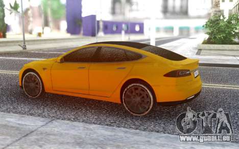Tesla Model S yellow für GTA San Andreas