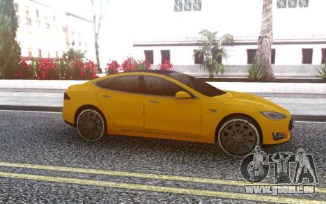 Tesla Model S yellow pour GTA San Andreas