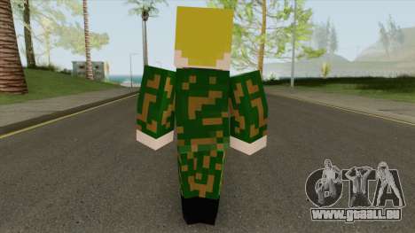 Army Minecraft Skin pour GTA San Andreas