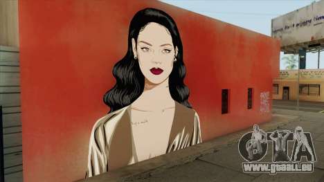 Rihanna Street Art für GTA San Andreas