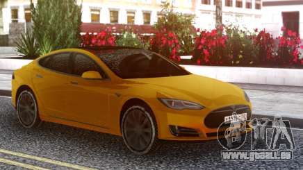 Tesla Model S yellow pour GTA San Andreas