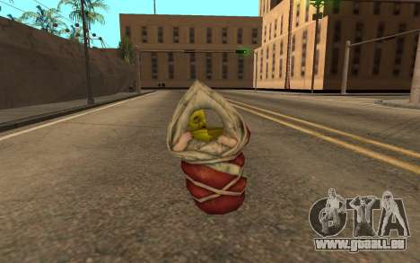 Flying baby Shrek semi-invisible für GTA San Andreas