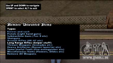 Weapons Remover v2 pour GTA San Andreas