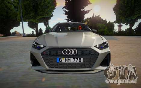 Audi RS6 2020 Silver Style für GTA San Andreas