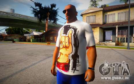 Rock Hand White T-Shirt pour GTA San Andreas