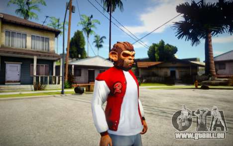 GTA V Space Monkey Mask for Cj pour GTA San Andreas