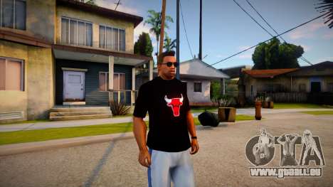 Chicago Bulls Shirt Black für GTA San Andreas