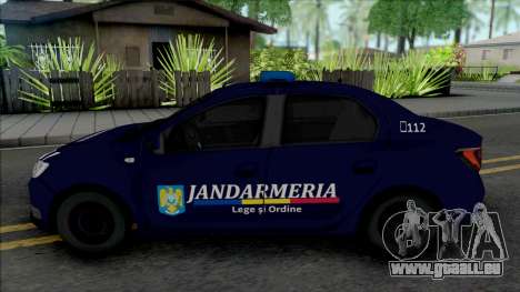 Dacia Logan 2018 Jandarmerie für GTA San Andreas