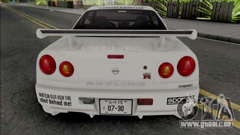 Nissan Skyline GT-R R34 1997 pour GTA San Andreas