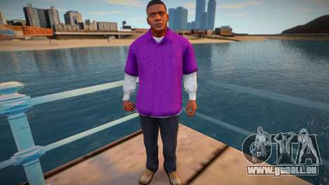 Franklin dans une chemise pourpre pour GTA San Andreas
