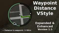 Waypoint Distance VStyle für GTA 4