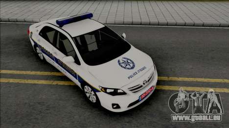 Toyota Corolla 2013 Israeli Police pour GTA San Andreas