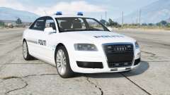 Audi A8 L 6.0 quattro (D3) 2005〡Danish Police pour GTA 5