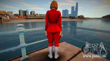 KOF Soldier Girl - RED Brown hair Topless 3 für GTA San Andreas