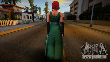 Tress Long Green Dress 1 für GTA San Andreas