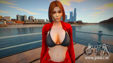 KOF Soldier Girl - RED Brown hair 6 pour GTA San Andreas