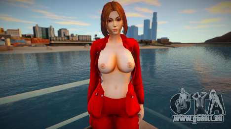 KOF Soldier Girl - RED Brown hair Topless 3 für GTA San Andreas