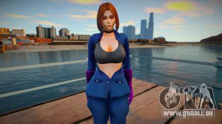 KOF Soldier Girl - Blue Brown Hair 6 für GTA San Andreas