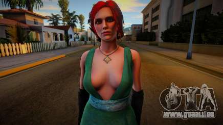 Tress Long Green Dress 1 für GTA San Andreas