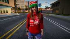 Fille en vêtements du Nouvel An 5 pour GTA San Andreas