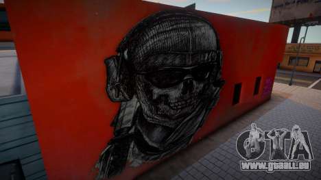 Mural de Simon Ghost Riley CoD MW2 für GTA San Andreas