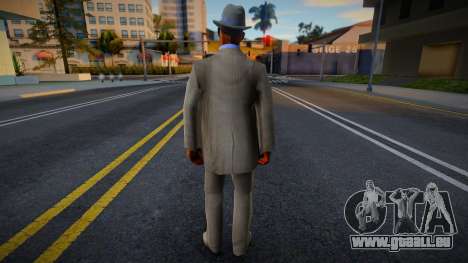 Black mobster in suit HD für GTA San Andreas