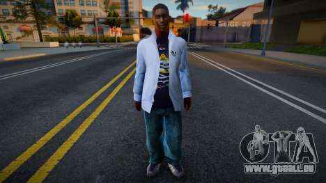 Men White Hoodie HD pour GTA San Andreas