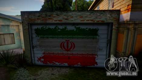 IRANIAN Flag On The CJ Garage pour GTA San Andreas