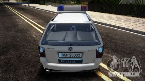 Volkswagen Passat B5 Romanian Police pour GTA San Andreas