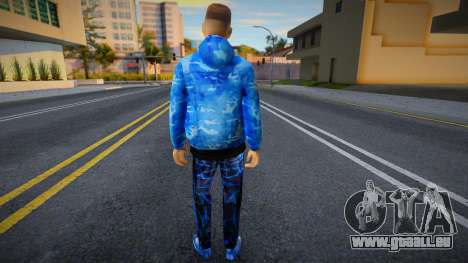 White gangster in a blue winter jacket für GTA San Andreas