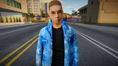 White gangster in a blue winter jacket für GTA San Andreas